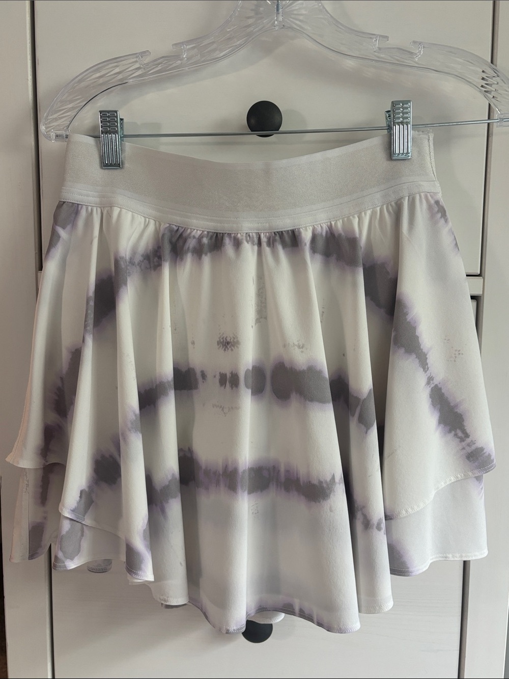 Lululemon Court Rival High Rise Skirt Lavender Gray Tie Dye Size 8